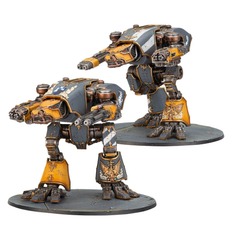 Warhound Scout Titans with turbo-laser destructors and vulcan mega-bolters